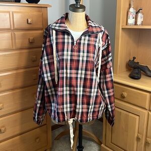 41 NWT UO Cristal anorak pullover checked plaid xs s 90s grunge